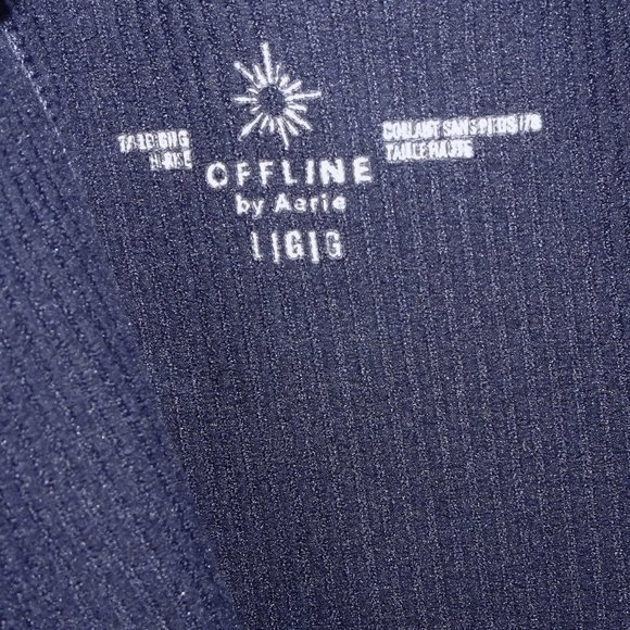 Aerie Offline Navy Ribbed HIgh Rise Leggings - Picture 5 of 5